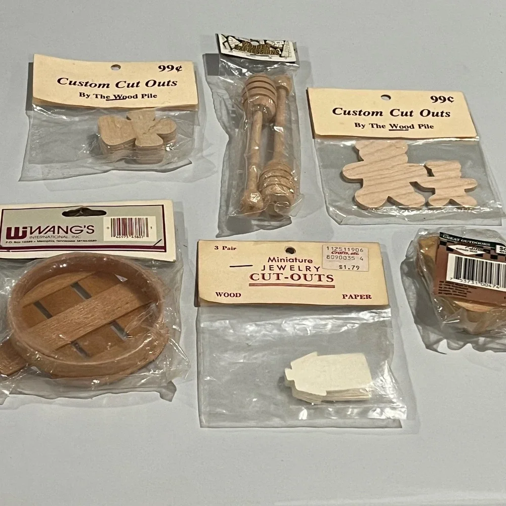 Craft Wood Pieces Lot 7 New The Wood Pile UJ Wang's Wooden Expressions‎